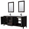 Custom image for Dark Espresso with Matte Black Trim / White Quartz / 24