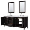 Custom image for Dark Espresso with Matte Black Trim / White Quartz / 24