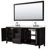 Custom image for Dark Espresso with Matte Black Trim / White Quartz / 70