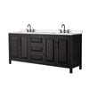 Custom image for Dark Espresso with Matte Black Trim / White Quartz / No Mirror