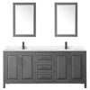 Custom image for Dark Gray with Matte Black Trim / Carrara Cultured Marble / 24