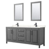 Custom image for Dark Gray with Matte Black Trim / Carrara Cultured Marble / 24