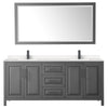 Custom image for Dark Gray with Matte Black Trim / Carrara Cultured Marble / 70