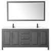 Custom image for Dark Gray with Matte Black Trim / White Cultured Marble / 70