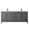 Custom image for Dark Gray with Matte Black Trim / White Cultured Marble / No Mirror