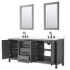 Custom image for Dark Gray with Matte Black Trim / White Cultured Marble / 24