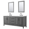 Custom image for Dark Gray with Matte Black Trim / White Cultured Marble / 24