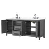 Custom image for Dark Gray with Matte Black Trim / White Cultured Marble / No Mirror