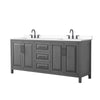Custom image for Dark Gray with Matte Black Trim / White Cultured Marble / No Mirror