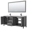 Custom image for Dark Gray with Matte Black Trim / White Quartz / 70