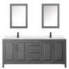 Custom image for Dark Gray with Matte Black Trim / White Quartz / Medicine Cabinets