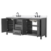 Custom image for Dark Gray with Matte Black Trim / White Quartz / No Mirror