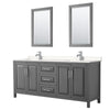 Custom image for Dark Gray with Polished Chrome Trim / Carrara Cultured Marble / 24