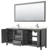 Custom image for Dark Gray with Polished Chrome Trim / Carrara Cultured Marble / 70