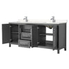 Custom image for Dark Gray with Polished Chrome Trim / Carrara Cultured Marble / No Mirror