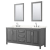 Custom image for Dark Gray with Polished Chrome Trim / Carrara Cultured Marble / 24