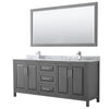 Custom image for Dark Gray with Polished Chrome Trim / White Carrara Marble / 70