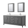 Custom image for Dark Gray with Polished Chrome Trim / Giotto Quartz / Medicine Cabinets