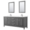 Custom image for Dark Gray with Polished Chrome Trim / White Cultured Marble / 24
