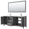 Custom image for Dark Gray with Polished Chrome Trim / White Cultured Marble / 70
