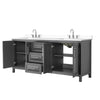Custom image for Dark Gray with Polished Chrome Trim / White Cultured Marble / No Mirror
