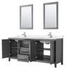 Custom image for Dark Gray with Polished Chrome Trim / White Quartz / 24