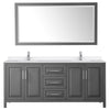 Custom image for Dark Gray with Polished Chrome Trim / White Quartz / 70
