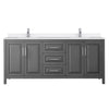 Custom image for Dark Gray with Polished Chrome Trim / White Quartz / No Mirror