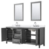 Custom image for Dark Gray with Polished Chrome Trim / White Quartz / 24