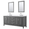 Custom image for Dark Gray with Polished Chrome Trim / White Quartz / 24