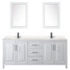 Custom image for White with Matte Black Trim / Carrara Cultured Marble / 24