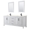 Custom image for White with Matte Black Trim / Carrara Cultured Marble / 24