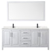 Custom image for White with Matte Black Trim / Carrara Cultured Marble / 70