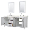 Custom image for White with Matte Black Trim / Carrara Cultured Marble / 24
