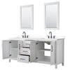 Custom image for White with Matte Black Trim / White Cultured Marble / 24