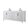 Custom image for White with Matte Black Trim / White Cultured Marble / No Mirror