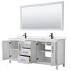 Custom image for White with Matte Black Trim / White Quartz / 70