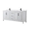 Custom image for White with Matte Black Trim / White Quartz / No Mirror