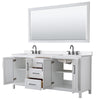 Custom image for White with Matte Black Trim / White Quartz / 70