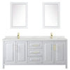 Custom image for White with Brushed Gold Trim / Giotto Quartz / 24
