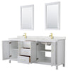 Custom image for White with Brushed Gold Trim / Giotto Quartz / 24