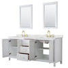 Custom image for White with Brushed Gold Trim / Giotto Quartz / 24