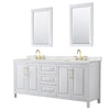 Custom image for White with Brushed Gold Trim / Giotto Quartz / 24