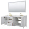 Custom image for White with Brushed Gold Trim / Giotto Quartz / 70