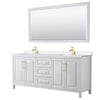 Custom image for White with Brushed Gold Trim / White Quartz / 70