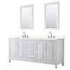 Custom image for White with Polished Chrome Trim / Carrara Cultured Marble / 24