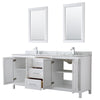 Custom image for White with Polished Chrome Trim / White Carrara Marble / 24