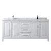 Custom image for White with Polished Chrome Trim / White Carrara Marble / No Mirror