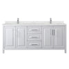 Custom image for White with Polished Chrome Trim / Giotto Quartz / No Mirror