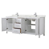 Custom image for White with Polished Chrome Trim / Giotto Quartz / No Mirror